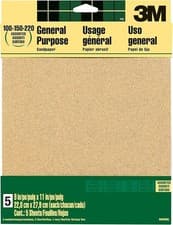 Image of 3M SANDBLASTER BASIC SANDING SHEETS SANDPAPER ASSORTED GRIT (PACK OF 5) - BASUK5