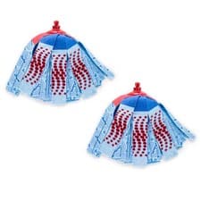 Image of Vileda Supermocio 3Action XL Twin Pack Mop Head Refill 2 Pack Microfibre