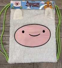 Image of 2012 Cartoon Network Adventure Time Big Face Fuzzy Plush Finn Backsack Backpack
