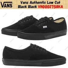 Image of Vans Authentic Low Cut Black Black VN000Z75BKA Men's Size