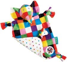 Image of Rainbow Designs EL1448 Elephant Elmer Comfort Blanket 5014475014481