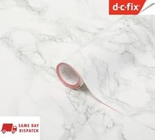 Image of D C FIX ALKOR GREY WHITE MARBLE SELF ADHESIVE VINYL WRAP FILM KITCHEN WORKTOPS