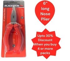 Image of 6” Long Nose Pliers Heavy Duty Snipe End Plier Large Needle Nosed Pliers UK P&P