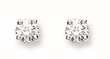 Image of 18ct White Gold Claw Set Diamond 0.25ct Stud Earrings ERD0114/OR