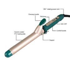 Image of Curling Wand 32MM Tongs with Clip Large Barrel Curling Iron Adjustable Temp