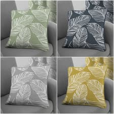 Image of Fusion Matteo Botanical Palm Leaf Print 100% Cotton Filled Cushion