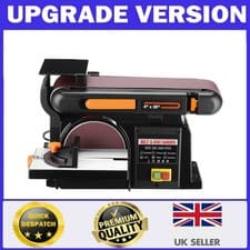 Image of Belt Disc Sander Bench Top Linisher 2 in1 230V Metal Motor Cast Base Linisher