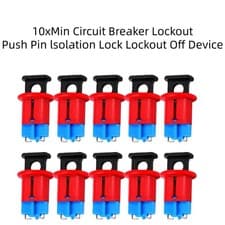 Image of 10×Miniature Circuit Breaker Lockout Push Pin Isolation Lock Lockout Off Device