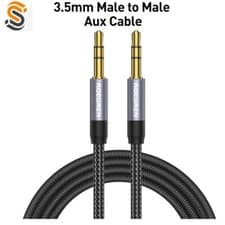 Image of Aux Audio Cable 3.5 mm Jack Lead Male Stereo 1 To 5m Car PC Phone Plug MP3 UK