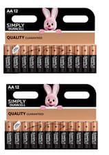 Image of Duracell Simply AA Batteries, 24 Pack AA (2 packs of 12)