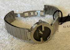Image of Gucci G-Timeless YA133502 Black Dial Interlocking 29mm S/S ladies classic Watch