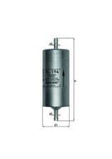 Image of MAHLE KL194 Fuel Filter 55mm Diameter 167mm Height Fits Fiat Cinquecento