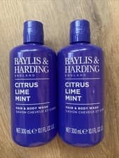 Image of 2 x BAYLIS & HARDING CITRUS LIME MINT HAIR AND BODY WASH 300ml FREEPOST