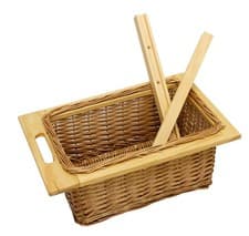 Image of Pull out Wicker Basket Drawer 400mm Kitchen Storage Solution