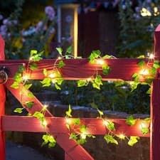 Image of 2M/5M LED Vine Fairy String Lights Green Leaf Garland Battery Ivy LED Home Decor