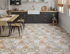 Image of Vintage Victorian Style Tile Effect Laminate Flooring Click Fit 2.92m² Pack