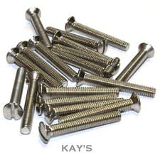 Image of M3 (3mmØ) RAISED SLOTTED COUNTERSUNK MACHINE SCREWS A2 STAINLESS STEEL CSK BOLTS