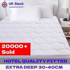 Image of Quilted Mattress Protector – All Sizes | Extra Deep Fit | Machine Washable |