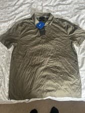Image of BNWT Ted Baker Men’s Short Sleeve Polo Shirt Slim Fit Size L Large Khaki
