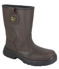 Image of Grafters Rigger Safety Work Boots Leather Waterproof Steel Toe Cap Pull On M560B