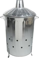 Image of Highliving 90L Incinerator Extra Large 90L Galvanized Recycle Garden RubbishFire