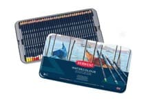 Image of Derwent Watercolour Pencils 36 Tin Set - Professional Colours, Water -Soluble