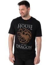 Image of Game of Thrones Black Logo Short Sleeved T-Shirt Mens