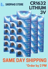 Image of CR1632 batteries DL1632 KL1632 BR1632 L1632 3v battery coin cell button Eunicell