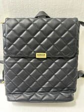 Image of Barbour International Hoxton Quilted Black Backpack