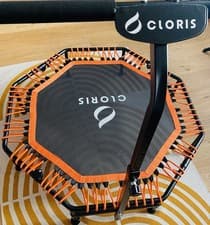 Image of CLORIS 48'' Foldable Fitness Trampoline - Rebounder with Adjustable Foam Handle