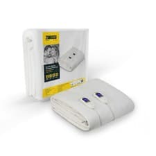 Image of Zanussi Electric Heated Blanket Double with 9 Heat Settings and Timer, ZEDB7002