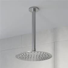 Image of Ceiling Mounted Fixed Shower Head Ultra Modern - 200mm Round Silver, Chrome