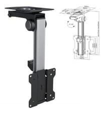 Image of TV Tilt Swivel Flip Down Folding Ceiling Wall Mount Bracket 13 - 27" Loft Roof