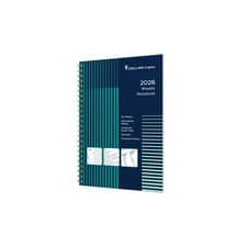 Image of Collins 2026 A5 Week-to-View Diary Planner with Notes Pages, Navy/Green Cover