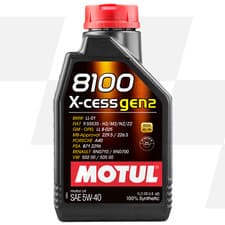 Image of Motul 8100 X-Cess Gen2 5W-40 Fully Synthetic Engine Oil 1 Litre 1L ACEA A3/B4