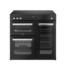 Image of Belling Cookcentre 90cm Electric Range Cooker 5 Zone Ceramic Hob Black 90Ei