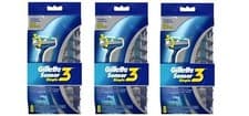 Image of BL Gillette Mens Sensor 3 Simple Disposable Razor 8 Count - THREE PACK