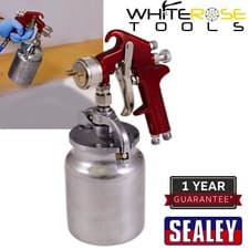 Image of Sealey Spray Gun Suction Feed 2mm Set-Up Garage Air Tool Bodywork