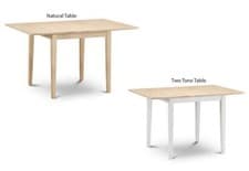 Image of Julian Bowen Rufford Natural and Ivory & Oak Extending Dining Table