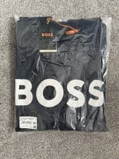 Image of Hugo Boss Relaxed Sweatshirt With Logo Print Dark Blue L RRP £110