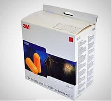 Image of 3M 1100 Orange Disposable Noise Reduction Foam Ear Plugs, SNR 35db