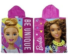 Image of Barbie Hooded Towel Kids Poncho Swimming Beach Pool Fresh Pink Robe 115cm x 50cm