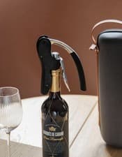 Image of BarCraft Deluxe Corkscrew, Wine Bottle Opener, Black &