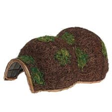 Image of Hedgehog House Hibernation Shelter Gardman Woven Outdoor Habitat Wicker & Steel