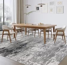 Image of Cekene Grey Abstract Pattern Rug 160x230 cm Non Slip (C)