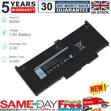 Image of ✅MXV9V Battery For Dell Latitude 5300 5310 7300 7400 5VC2M N2K62 Type 7.6V 60Wh