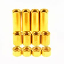 Image of M2.5 Brass Round Spacers Female Threaded Standoff Pillar Spacer Studs 2mm - 60mm