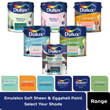 Image of Dulux Emulsion, Soft Sheen & Eggshell Paint, select your shade, various sizes