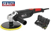Image of SEALEY CAR POLISHER DIGITAL SANDER POLISHING MACHINE 180MM 1100W & CASE ER1700PD
