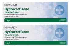 Image of 2 x Numark Hydrocortisone Cream 1% 15g - Itching Irritated Skin or Inflammation-